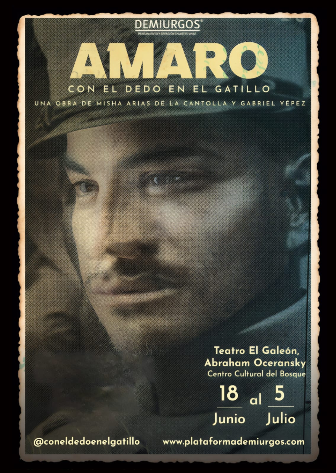 Amaro, con el dedo en el gatillo